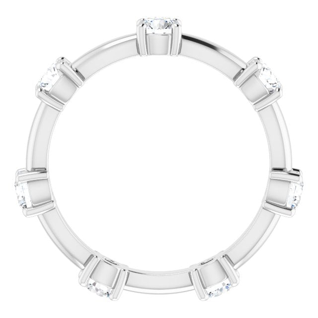 1.17 ct. Round Diamond Eternity Band Stackable Diamond Ring-VIRABYANI